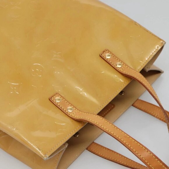 LOUIS VUITTON Monogram Vernis Reade MM Hand Bag Beige LV Auth - Picture 7 of 16